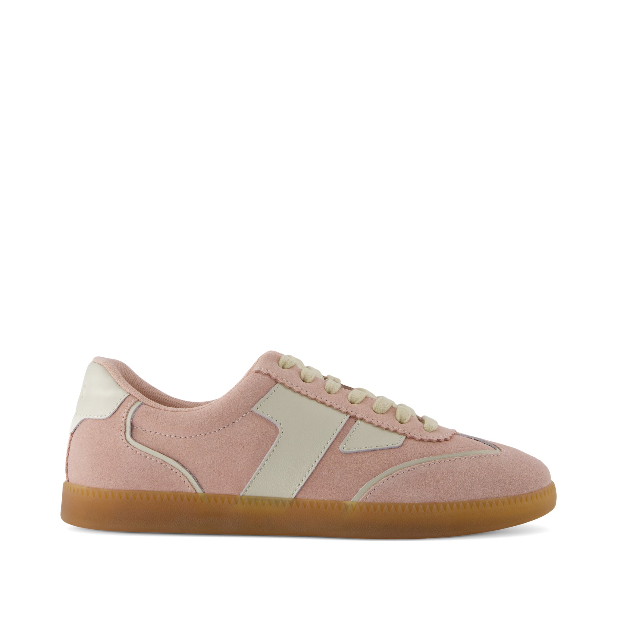 Collins Pale Rose Suede and Leather Lace Up Sneaker