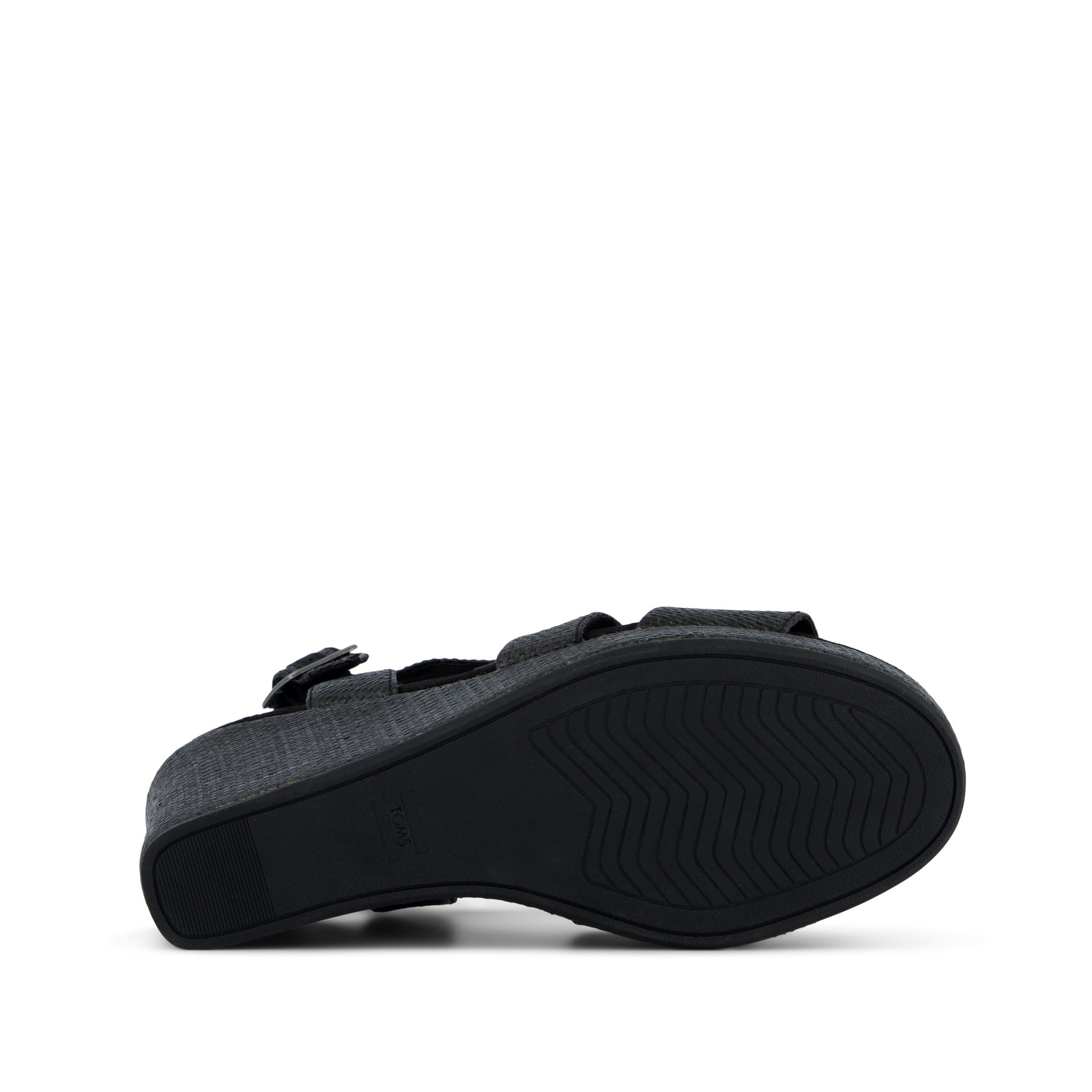 Alondra Wedge Sandal Black Raffia
