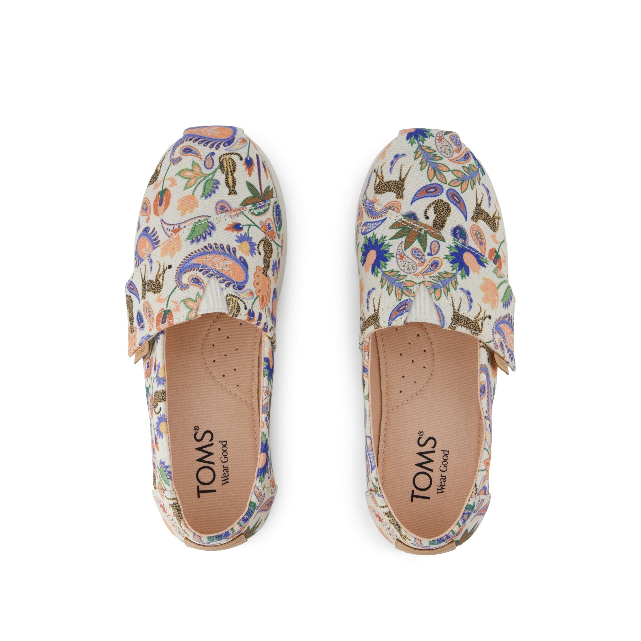 Alpargata Classic Kids Shoe Egret Cheetah Paisley Print