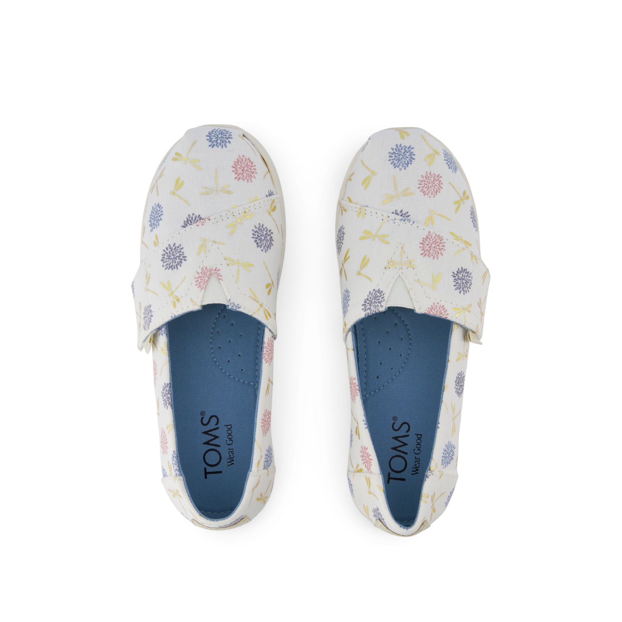 Alpargata Classic Kids Shoe Egret Dragonflies Printed Canvas
