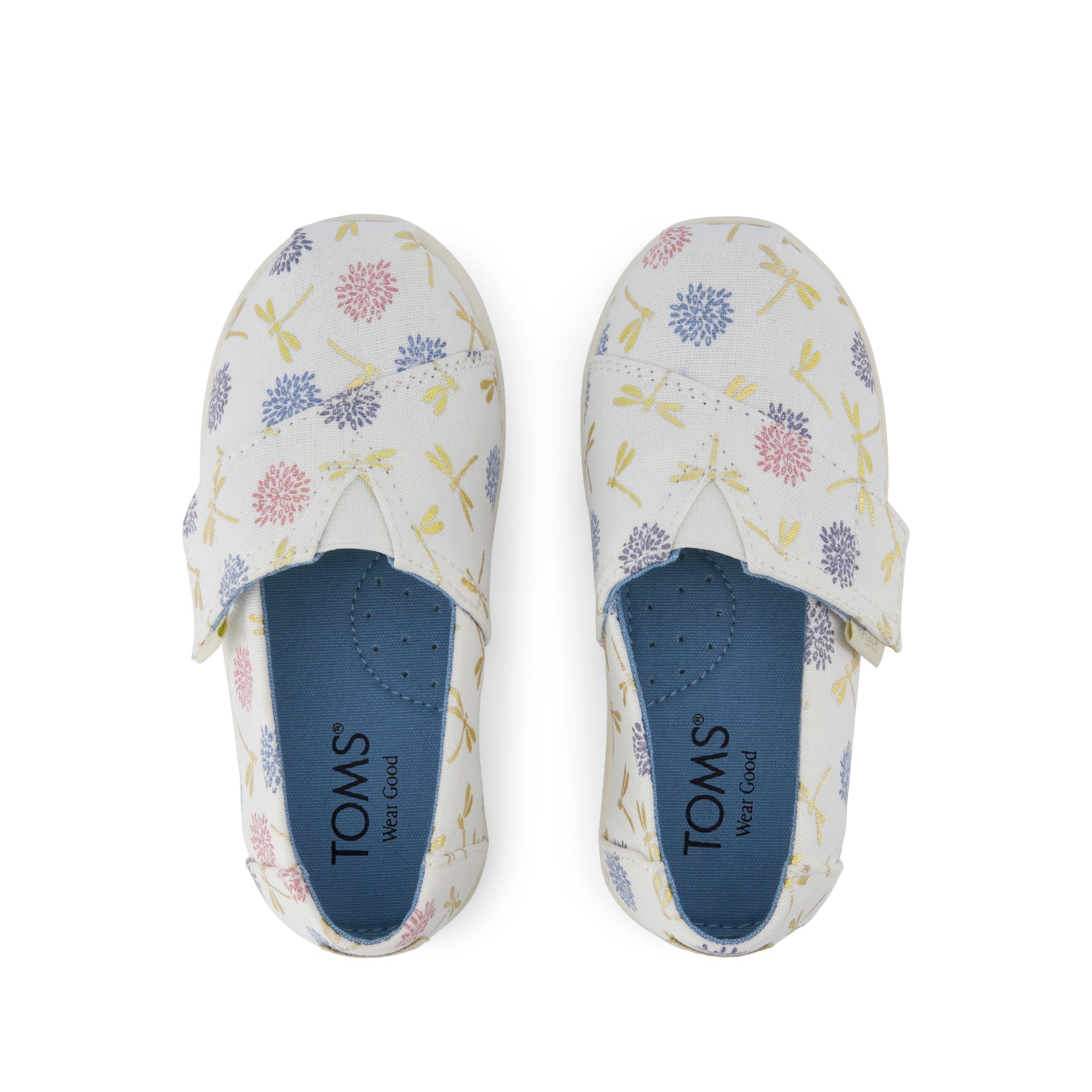 Alpargata Classic Toddler Shoe Egret Dragonflies Printed Canvas