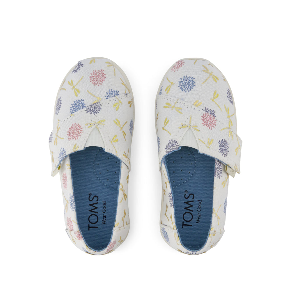 Alpargata Classic Toddler Shoe Egret Dragonflies Printed Canvas