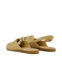 Jade Slingback Flat Light Caramel Basketweave