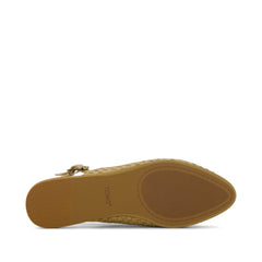 Jade Slingback Flat Light Caramel Basketweave
