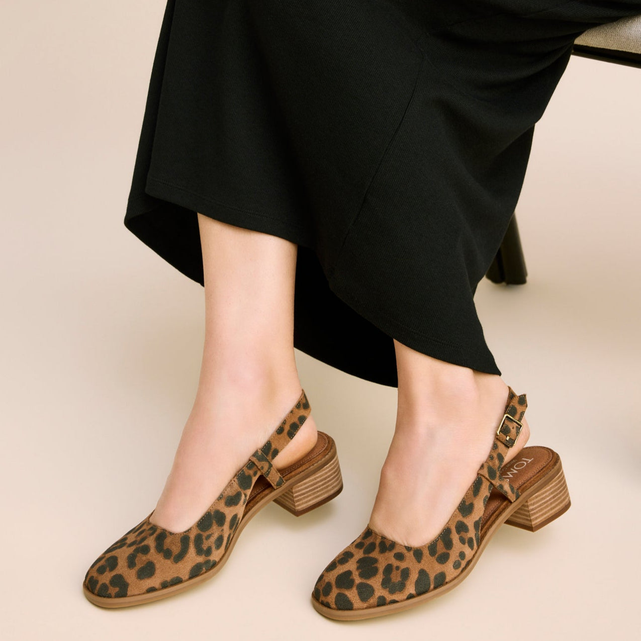 Jaclyn Slingback Heel Brown Sugar Leopard Print Suede