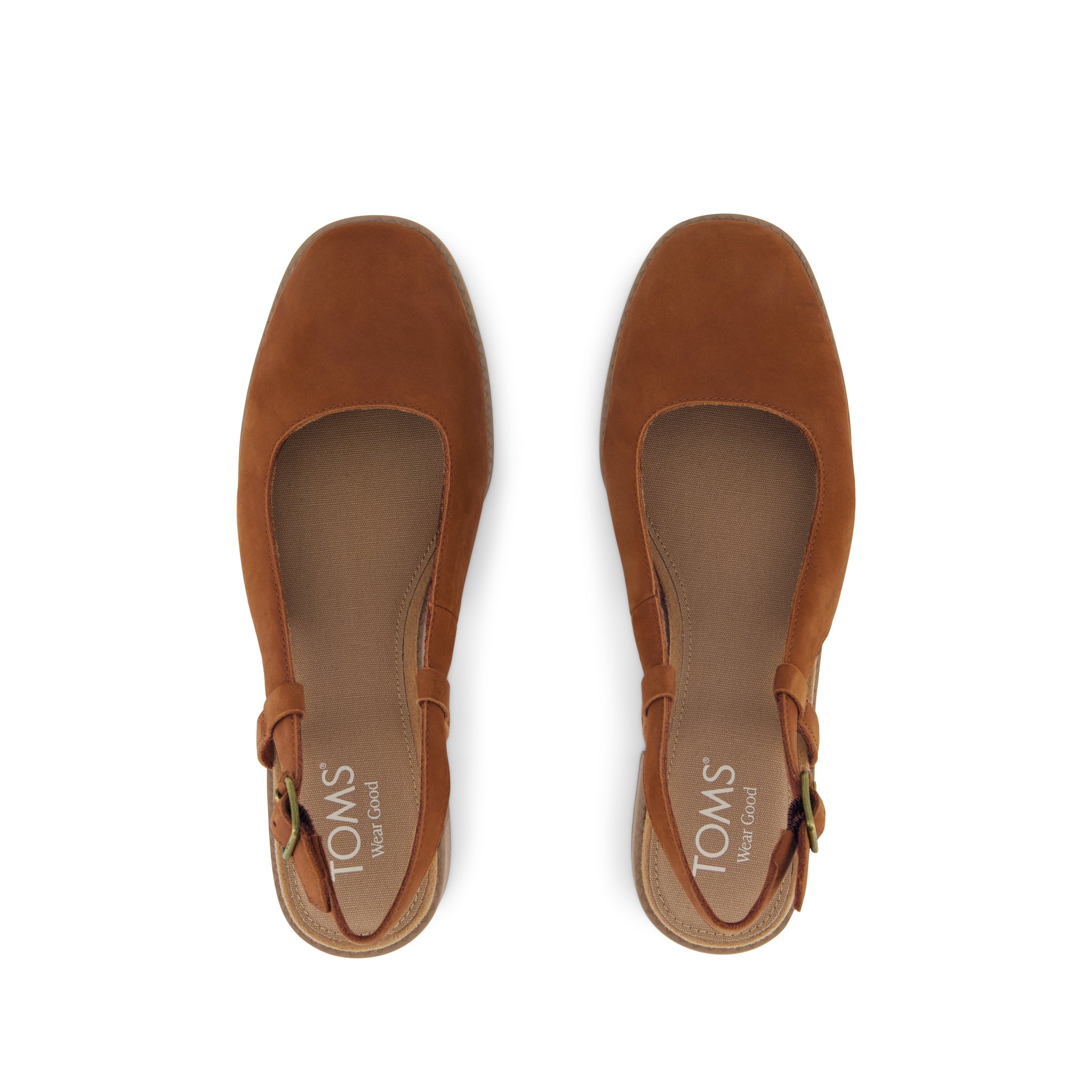 Jaclyn Slingback Heel Amber Brown  Nubuck Leather