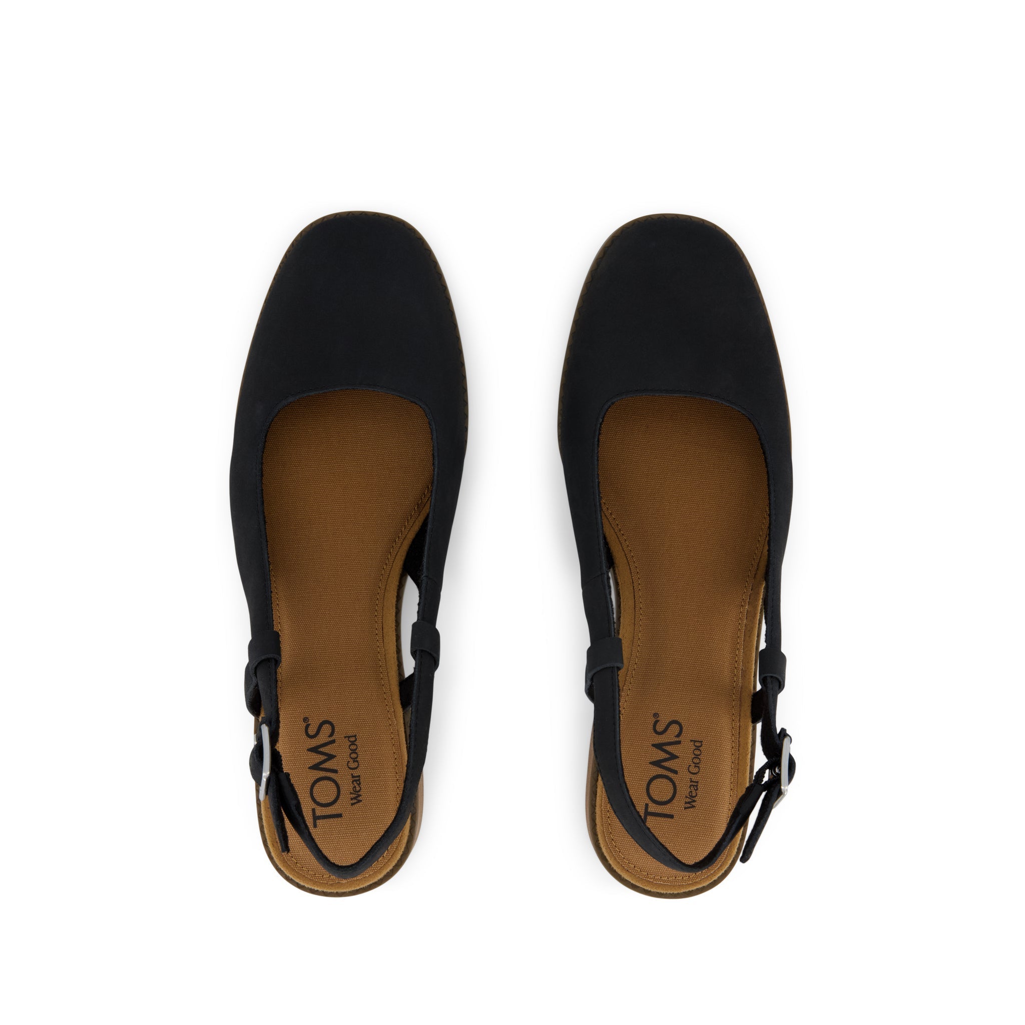 Jaclyn Slingback Heel Black Nubuck Leather