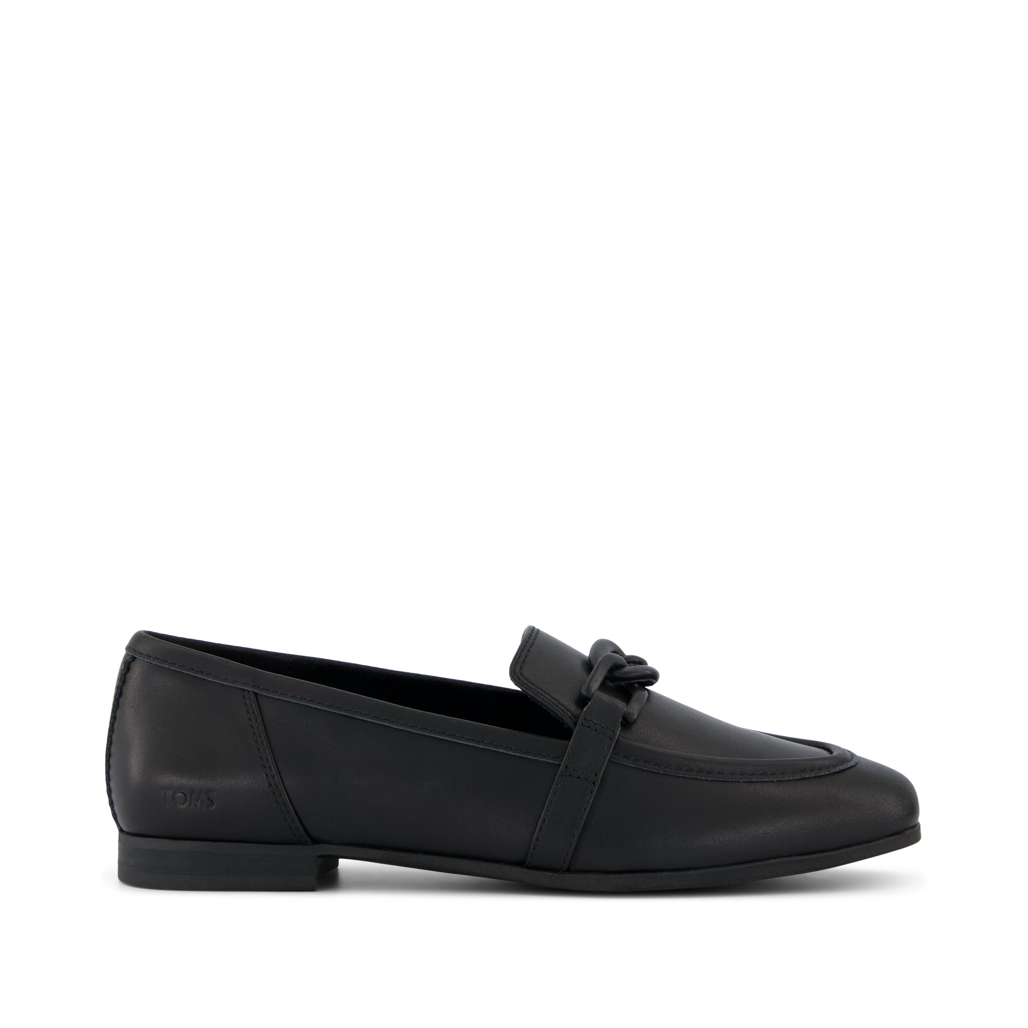 Lynette Loafer All Black Leather with Chain