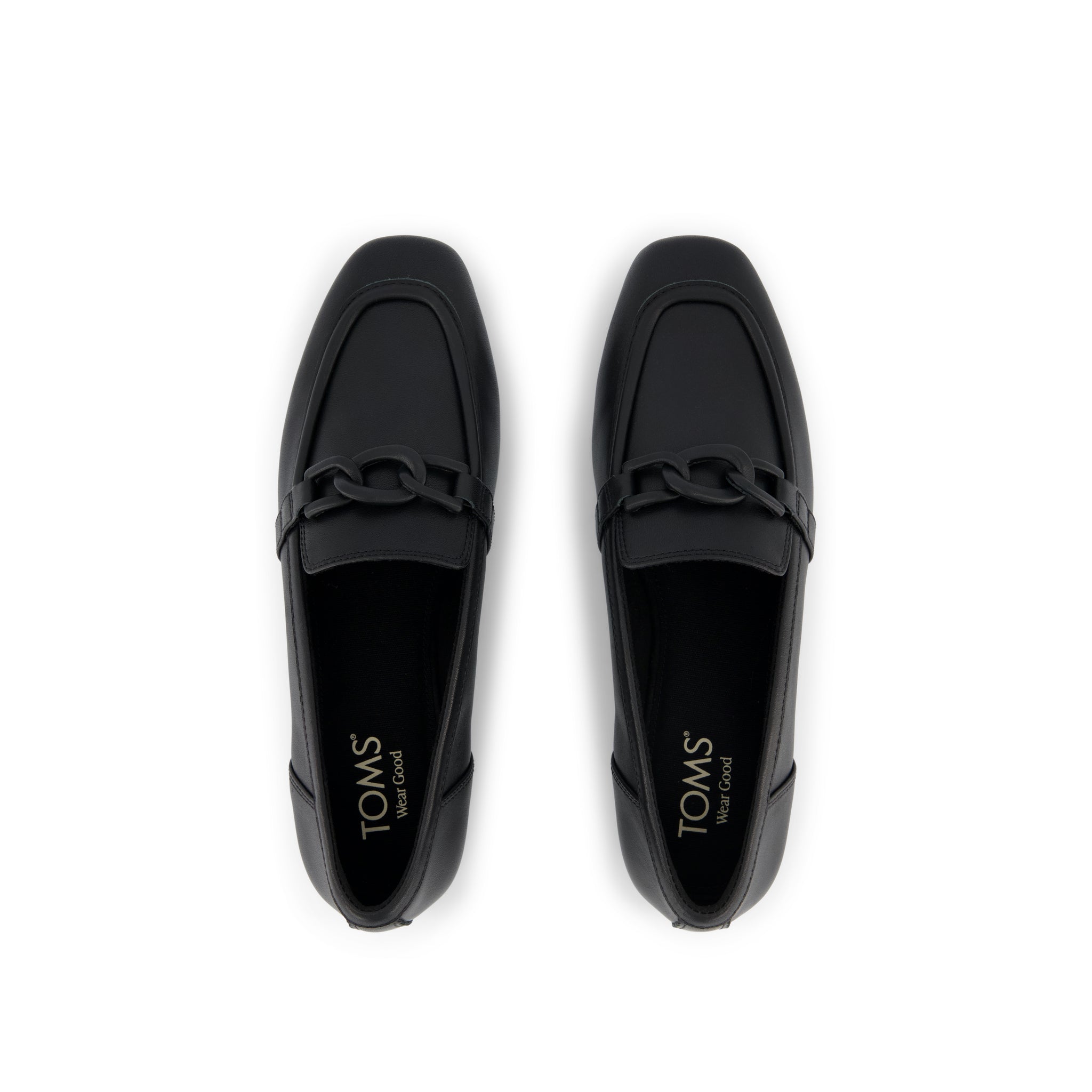 Lynette Loafer All Black Leather with Chain