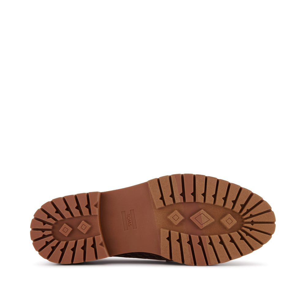 Cara Loafer Amber Brown Basketweave Leather