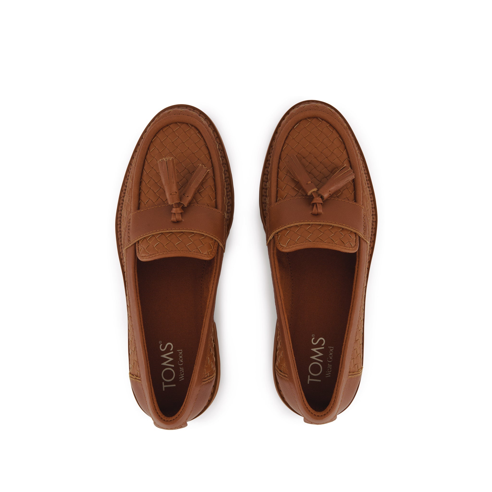 Cara Loafer Amber Brown Basketweave Leather
