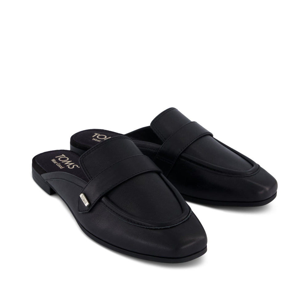 Lynette Mule Black Leather