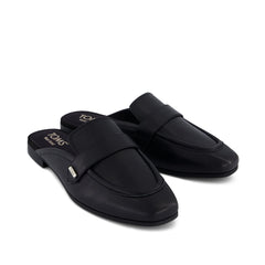 Lynette Mule Black Leather