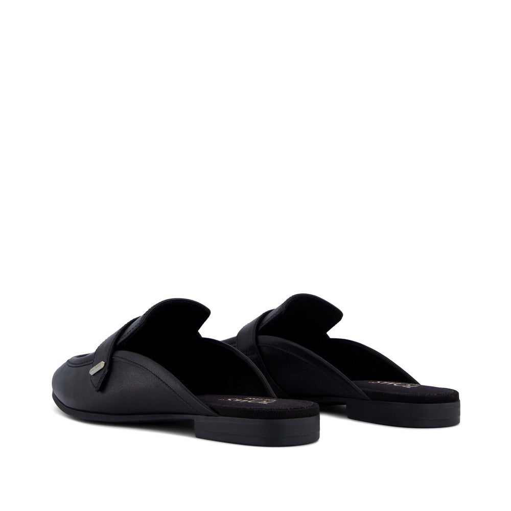 Lynette Mule Black Leather