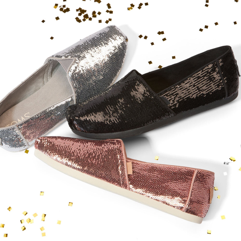 Alpargata Classic Black Metallic Sequins
