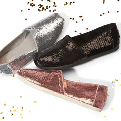 Alpargata Classic Black Metallic Sequins