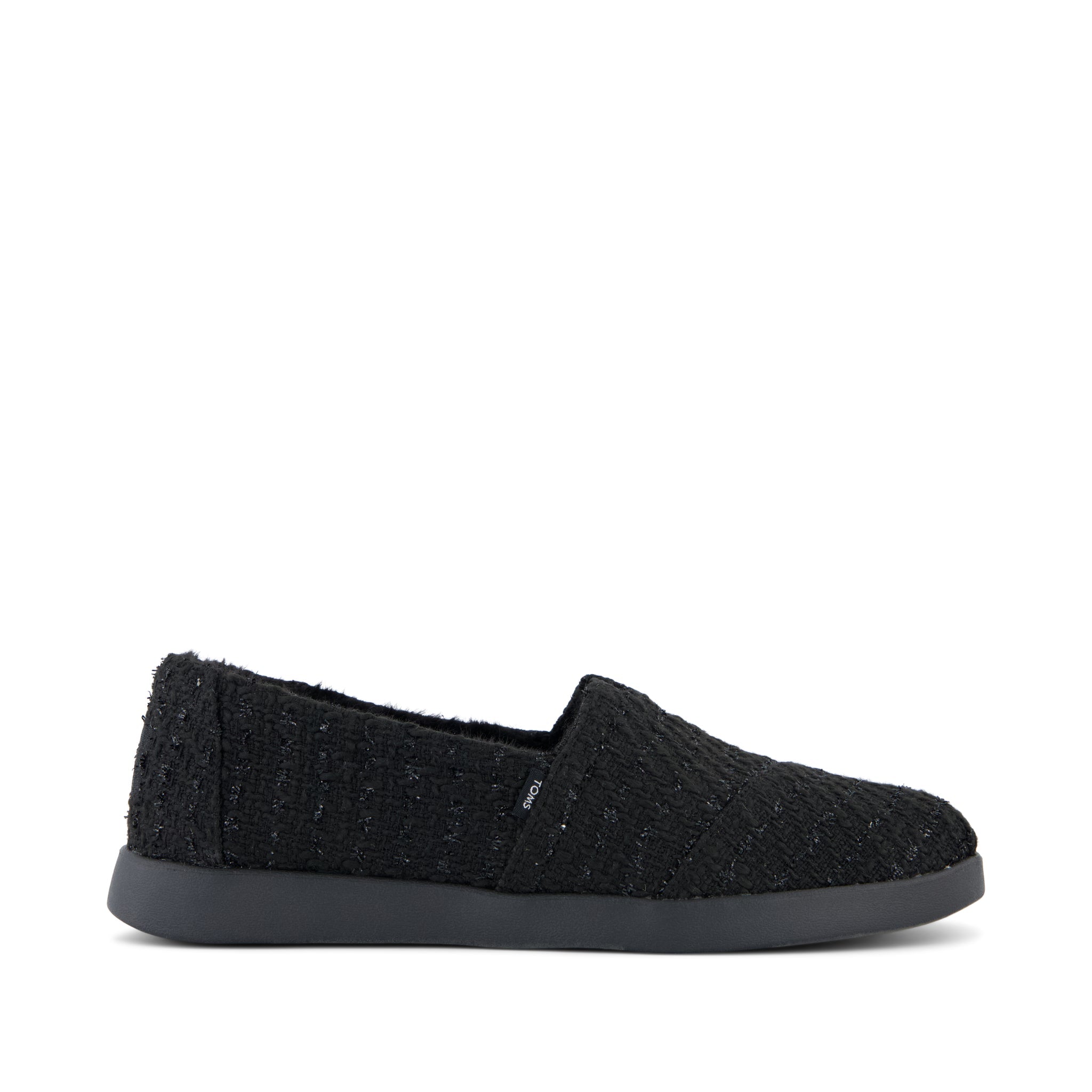 Alpargata Plus Black Metallic Faux Fur