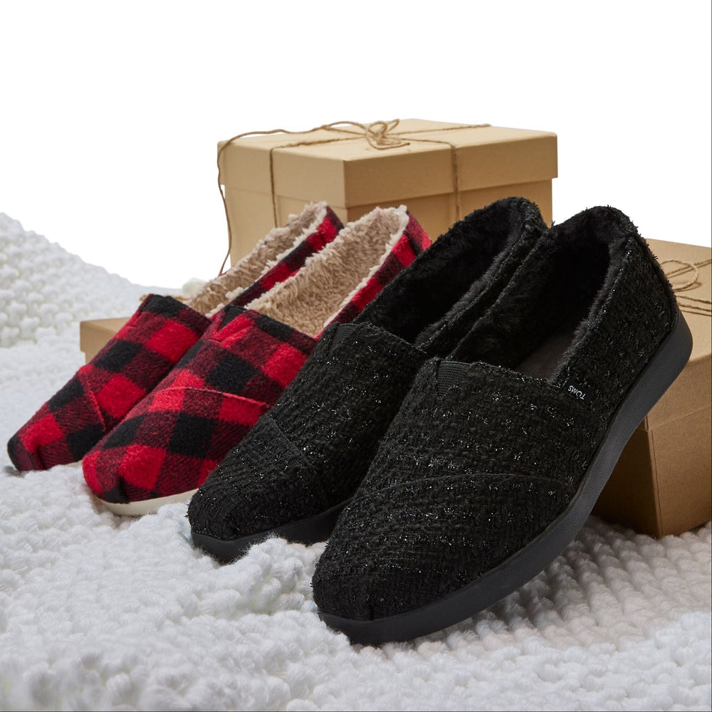 Alpargata Plus Black Metallic Faux Fur