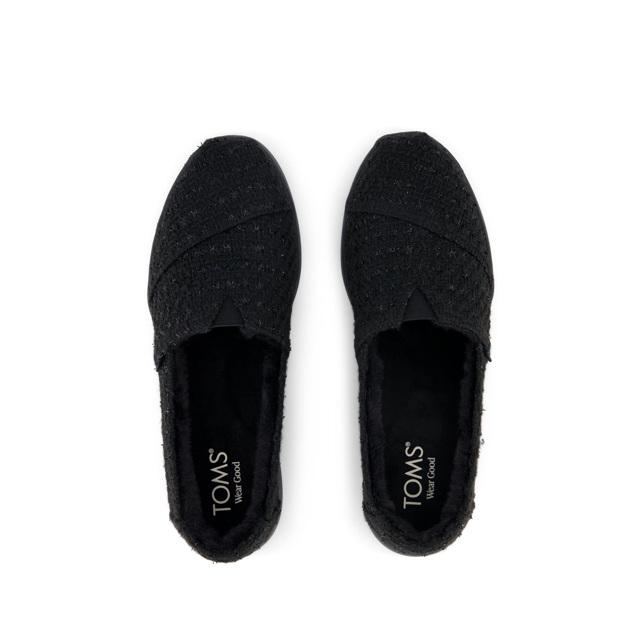Alpargata Plus Black Metallic Faux Fur