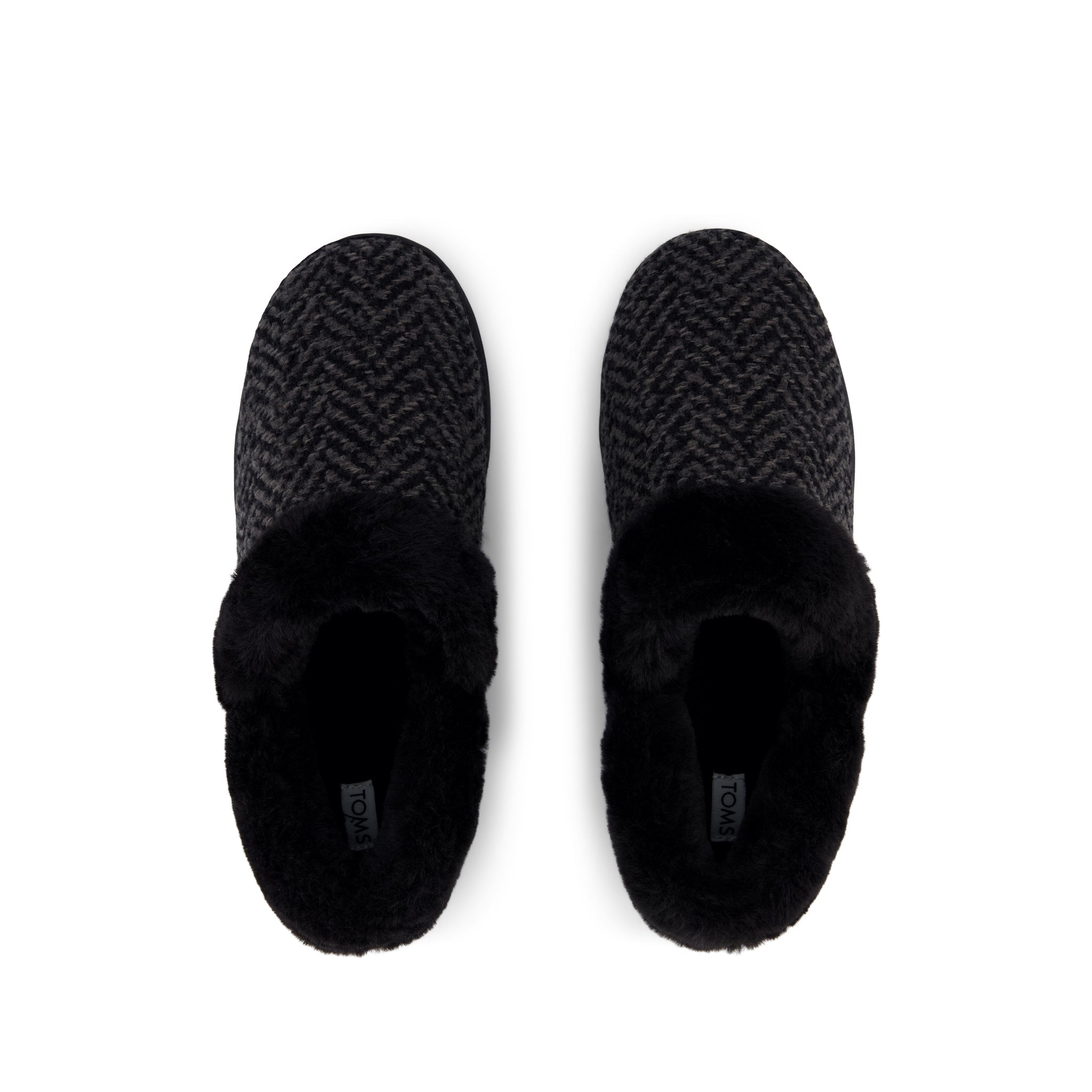 Oslo Convertible Slipper Black Herringbone