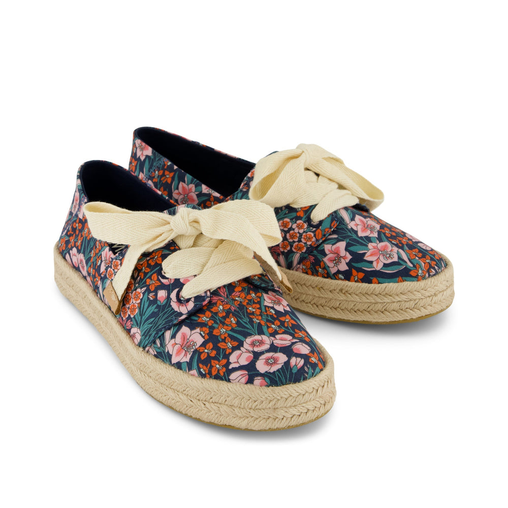 Carolina Lace-Up Espadrille Dark Teal Mountain Primrose