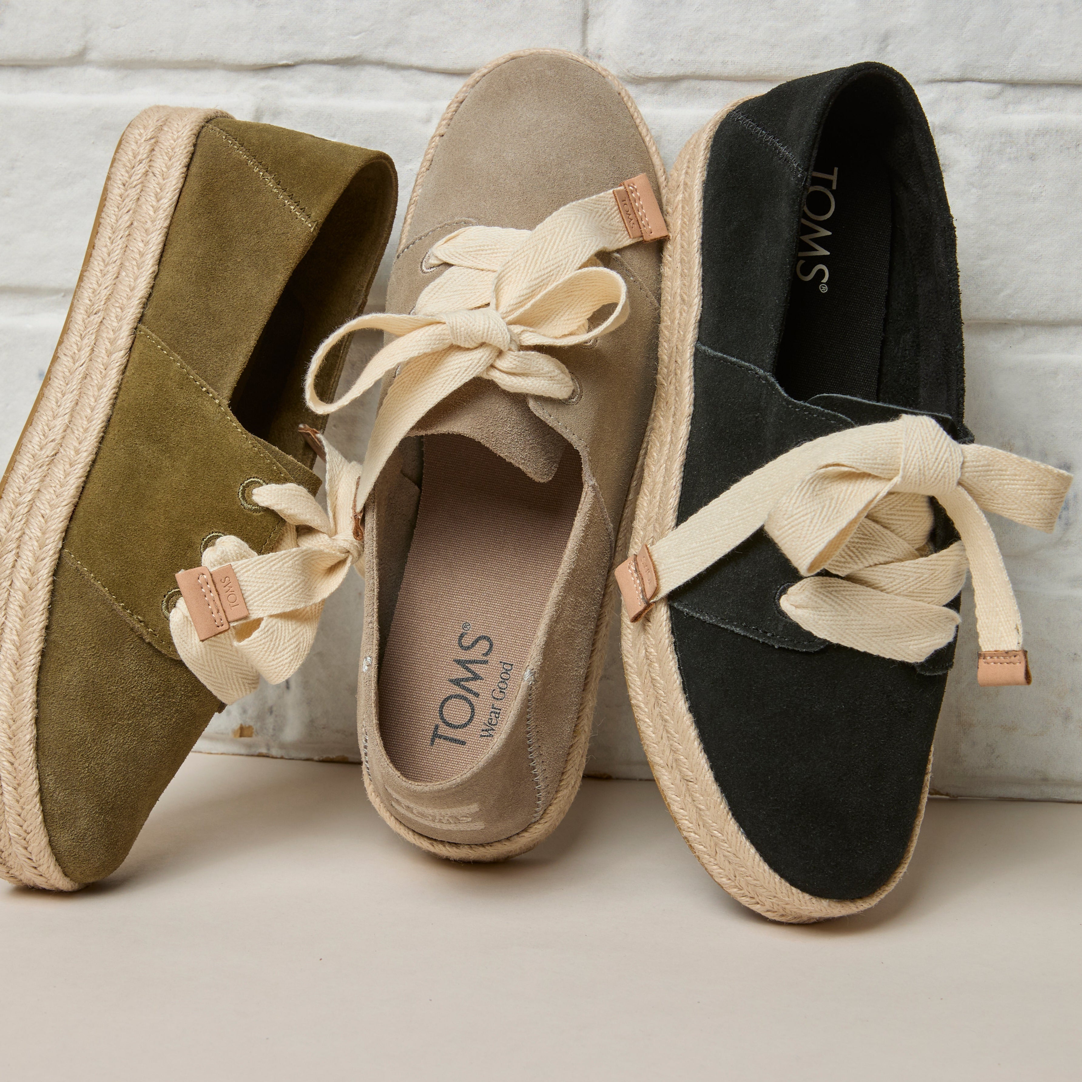 Carolina Lace-Up Espadrille Black Suede