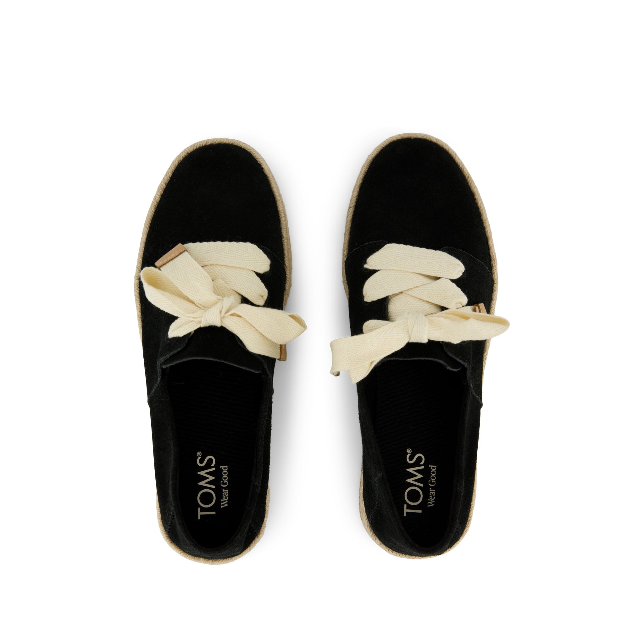 Carolina Lace-Up Espadrille Black Suede