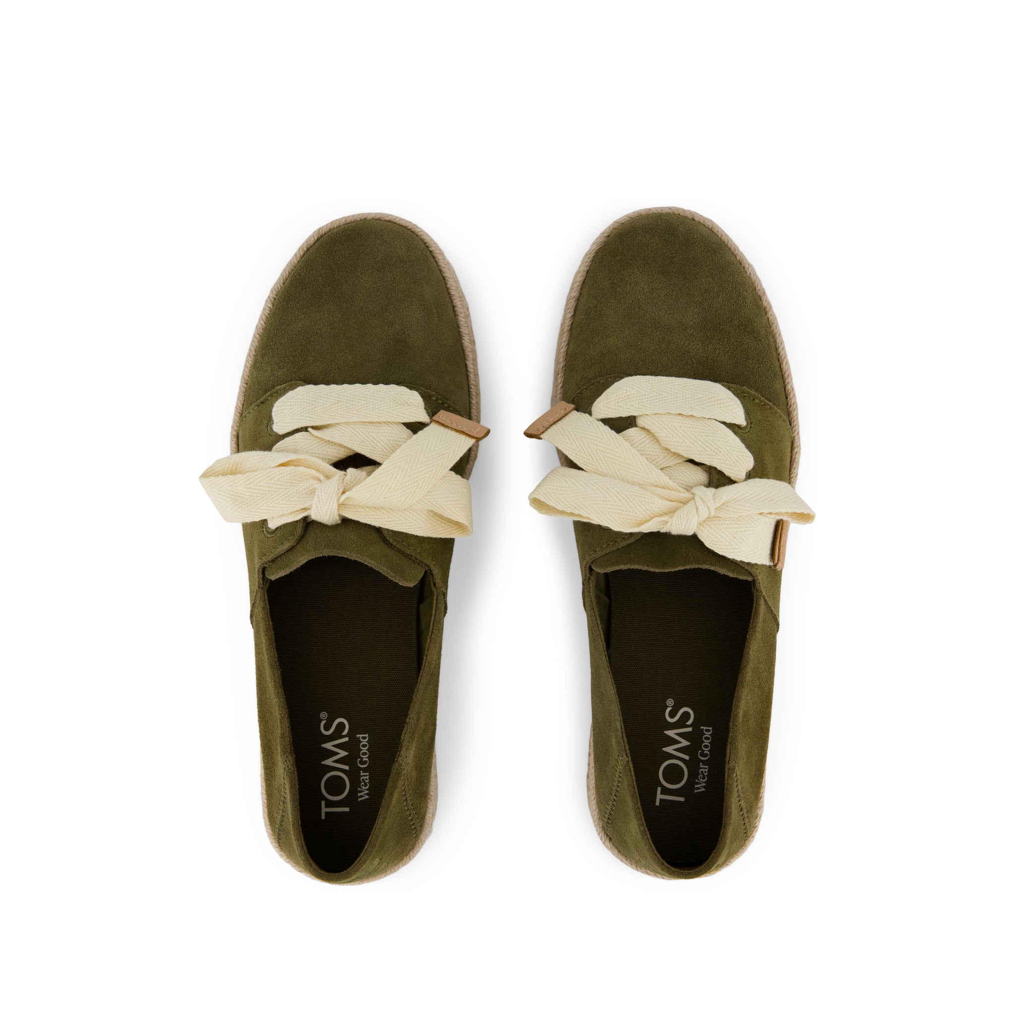 Carolina Lace-Up Espadrille Military Olive Suede