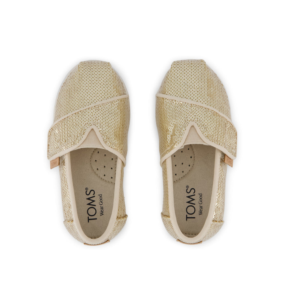 Toddler Shoe Alpargata Classic Toddler Shoe Champagne Mini Sequins