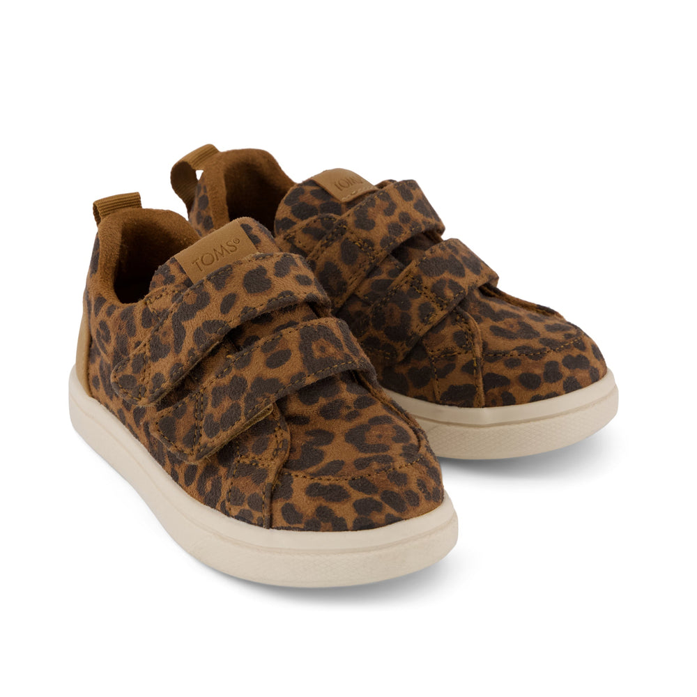 Cruz Double Strap Toddler Sneaker Brown Sugar Leopard Print