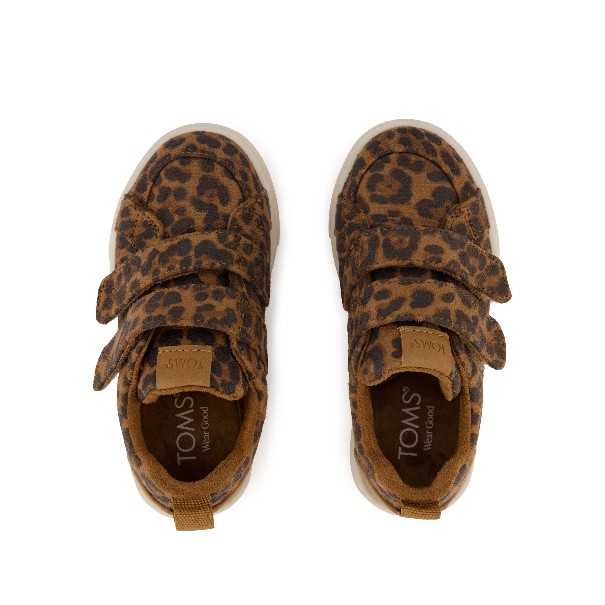 Cruz Double Strap Toddler Sneaker Brown Sugar Leopard Print