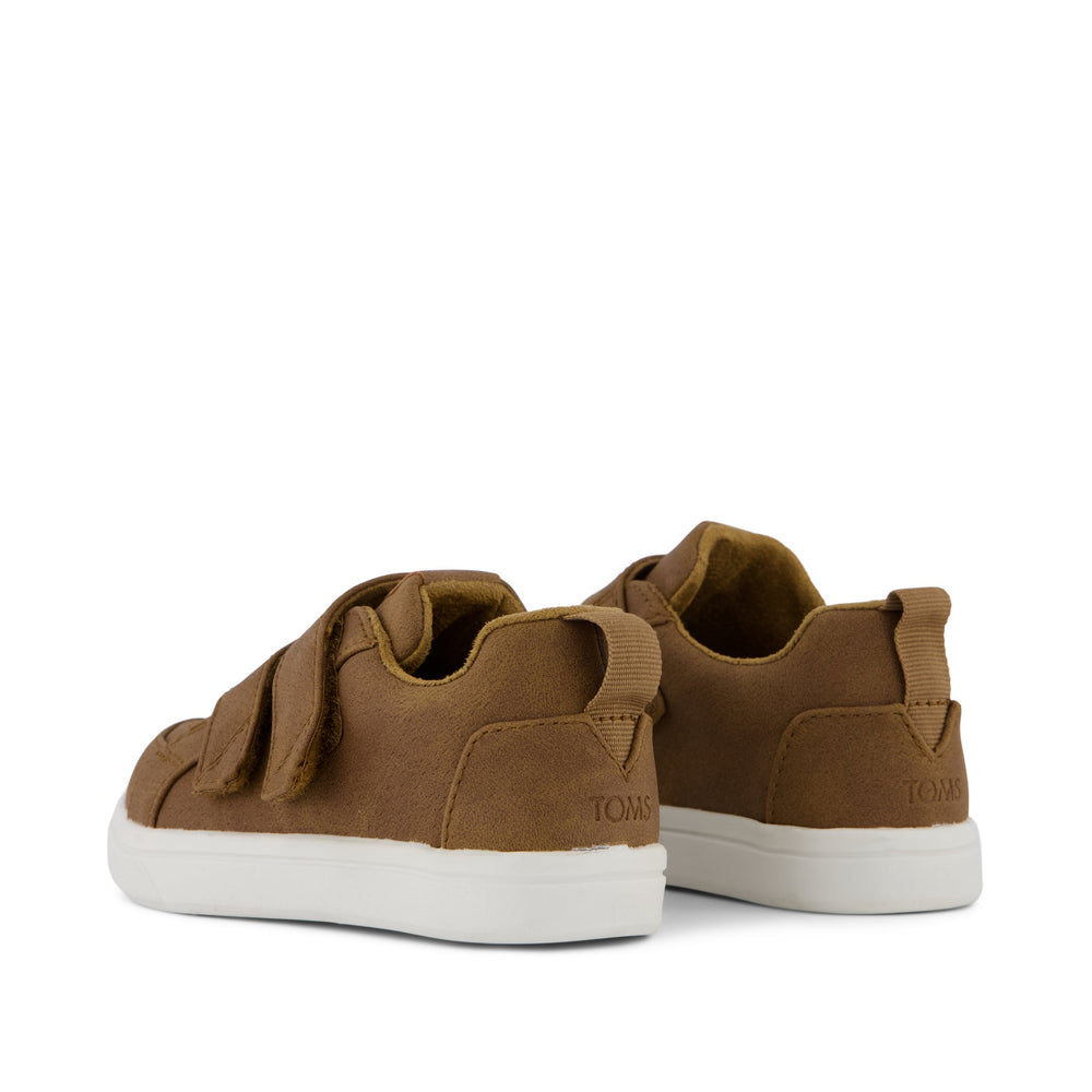 Toddler Shoe Cruz Double Strap Toddler Sneaker Toffee Microsuede