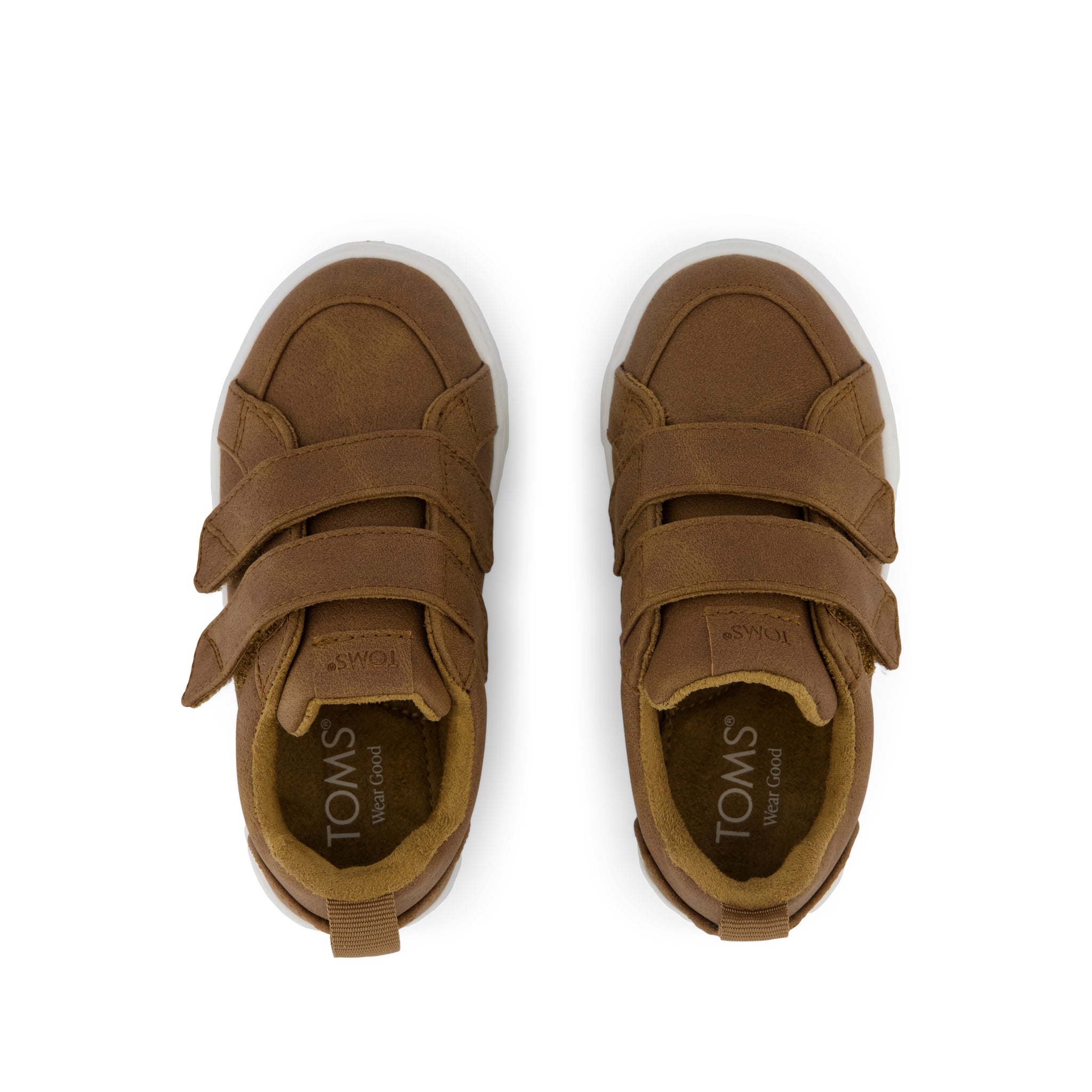 Toddler Shoe Cruz Double Strap Toddler Sneaker Toffee Microsuede