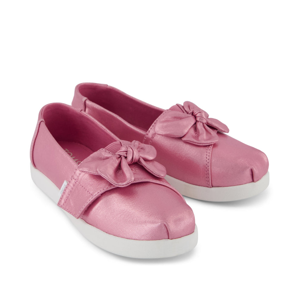 Kids Shoe Alpargata Classic Kids Shoe Rose Pink Metallic Twill/Bow