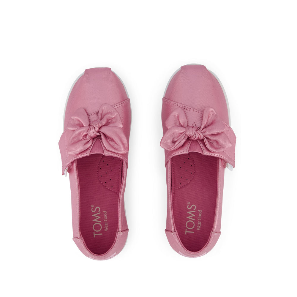Kids Shoe Alpargata Classic Kids Shoe Rose Pink Metallic Twill/Bow