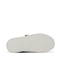 Cruz Double Strap Kids Sneaker Toffee Microsuede