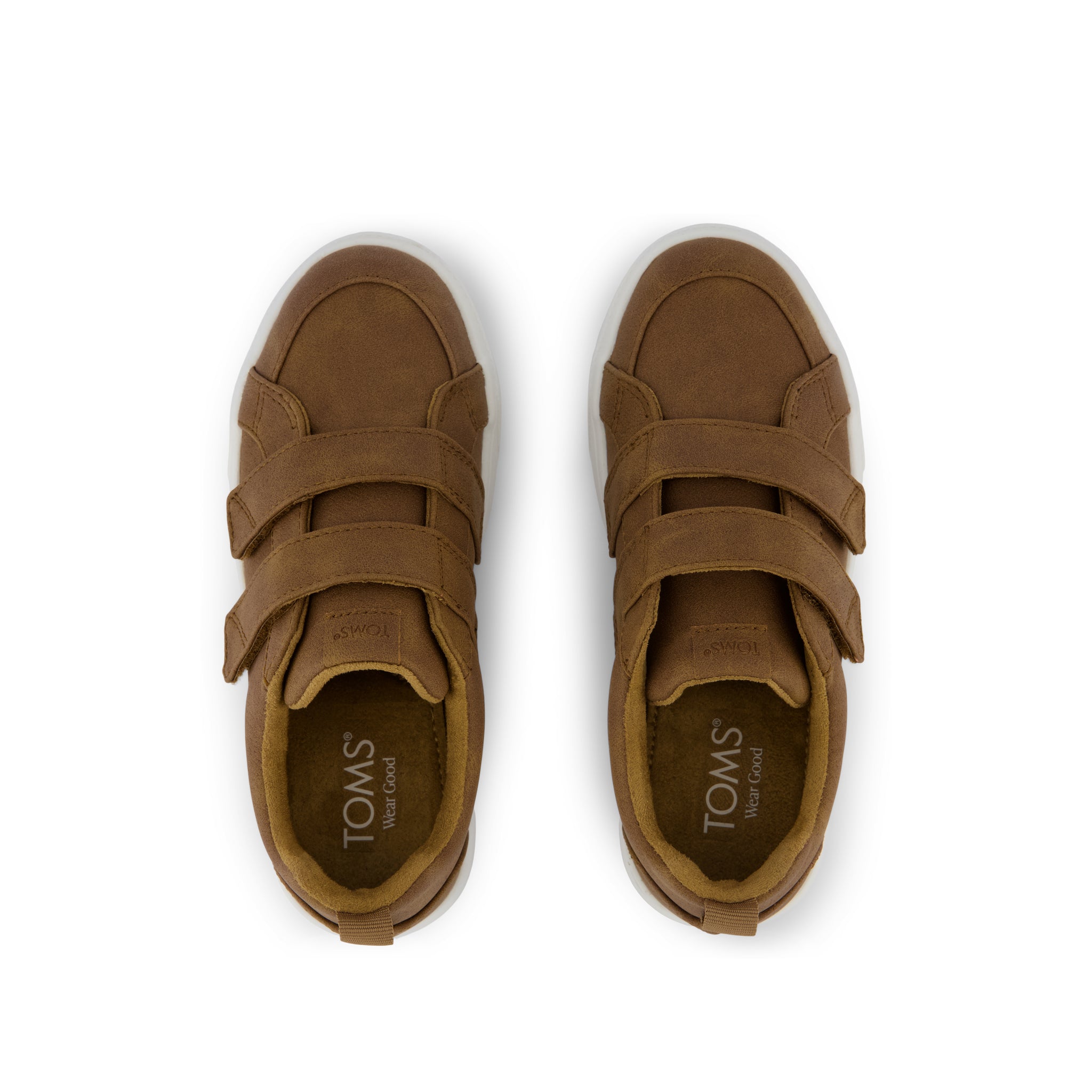 Cruz Double Strap Kids Sneaker Toffee Microsuede