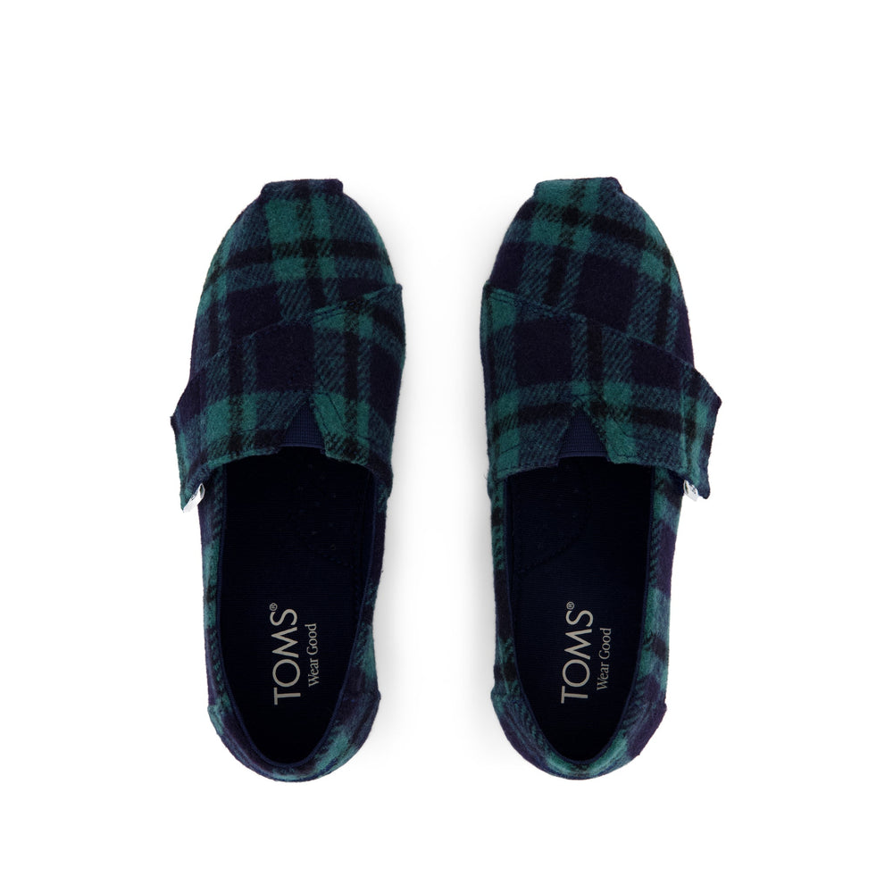 Alpargata Classic Kids Shoe Navy Plaid