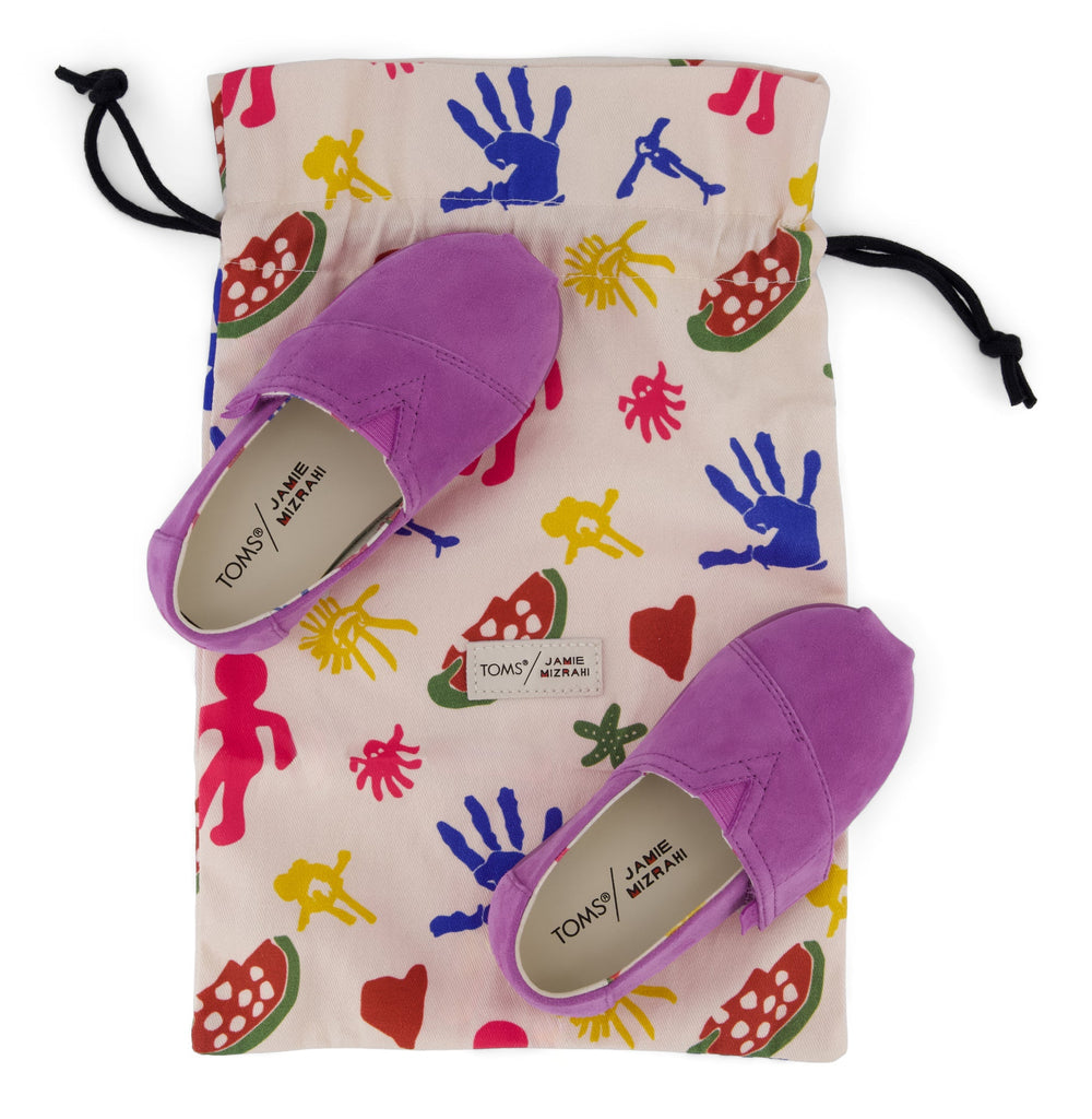 TOMS x Jamie Mizrahi Alpargata Classic Pink Suede Toddler  Shoe
