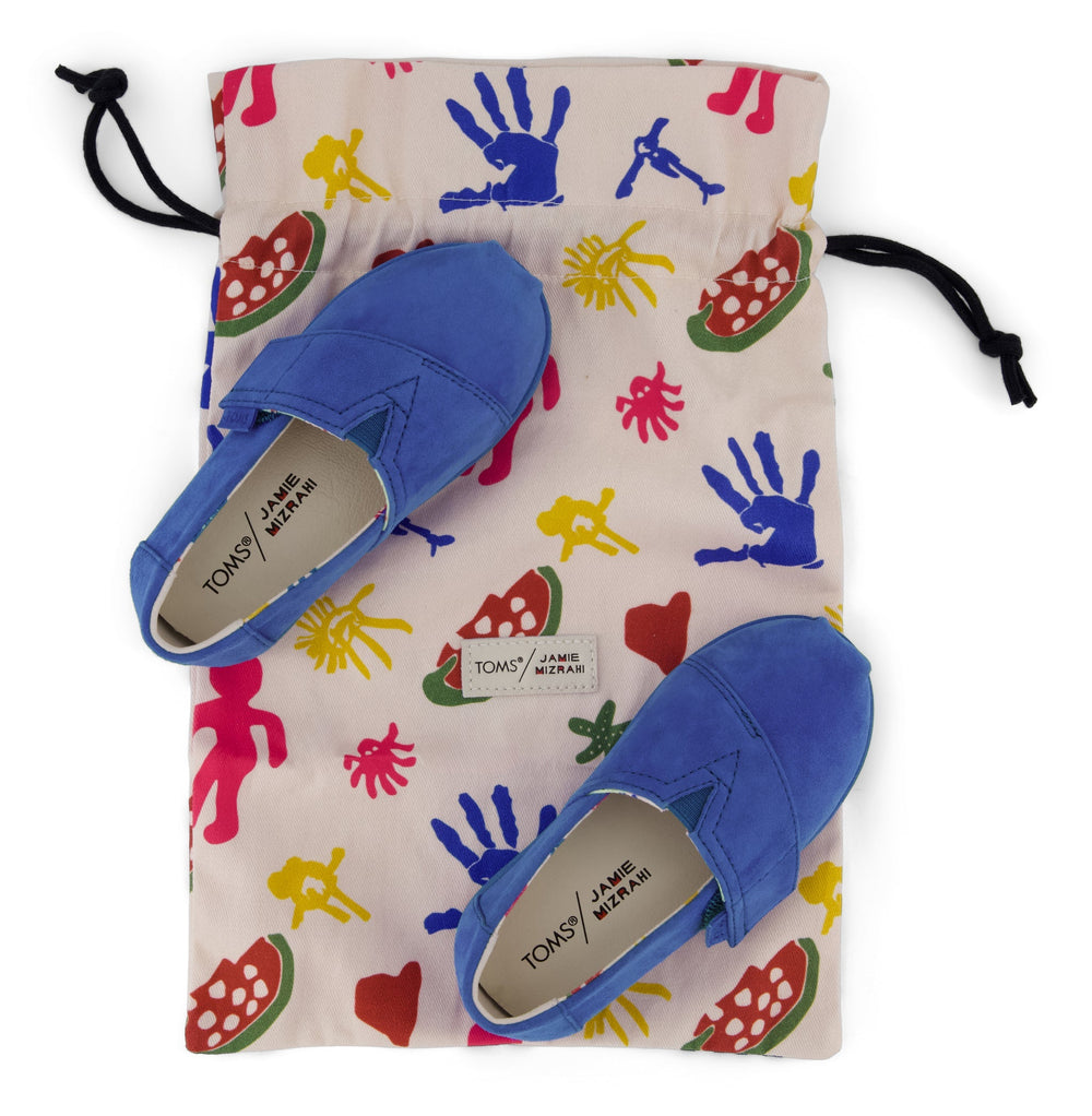 TOMS x Jamie Mizrahi Alpargata Classic Blue Suede Toddler  Shoe