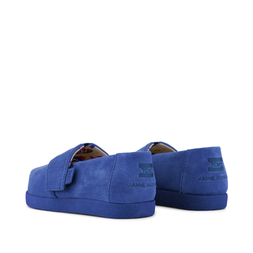 TOMS x Jamie Mizrahi Alpargata Classic Blue Suede Toddler  Shoe