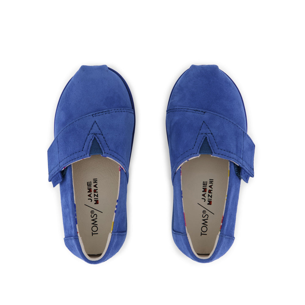 TOMS x Jamie Mizrahi Alpargata Classic Blue Suede Toddler  Shoe