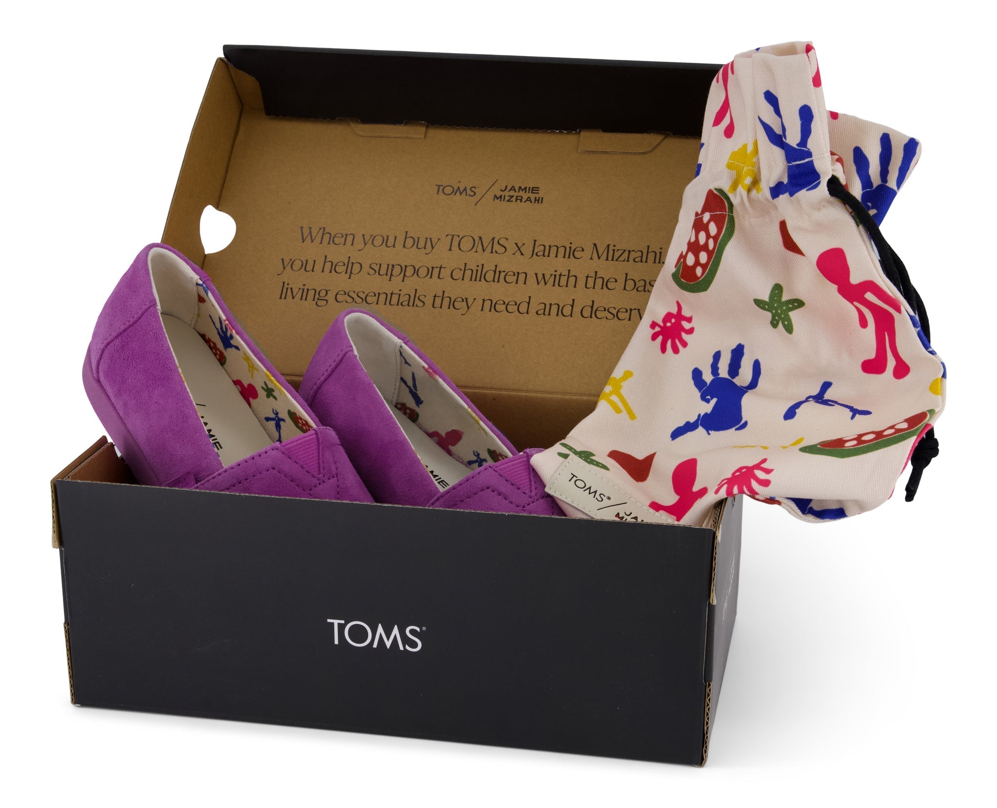 TOMS x Jamie Mizrahi Alpargata Classic Pink Suede Kids Shoe
