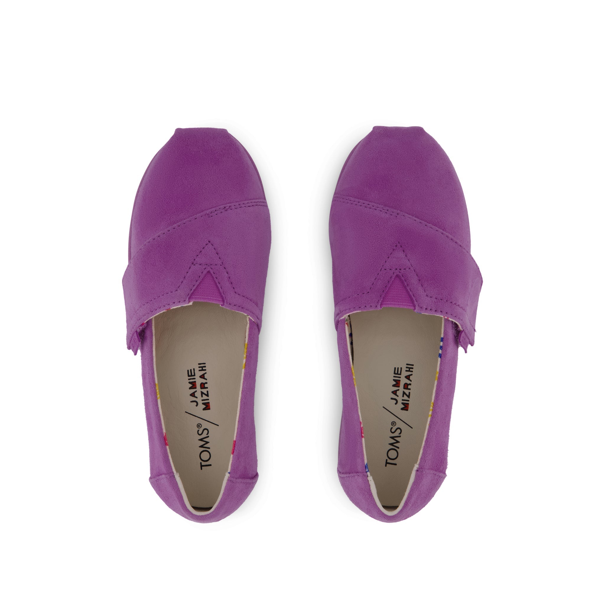 TOMS x Jamie Mizrahi Alpargata Classic Pink Suede Kids Shoe