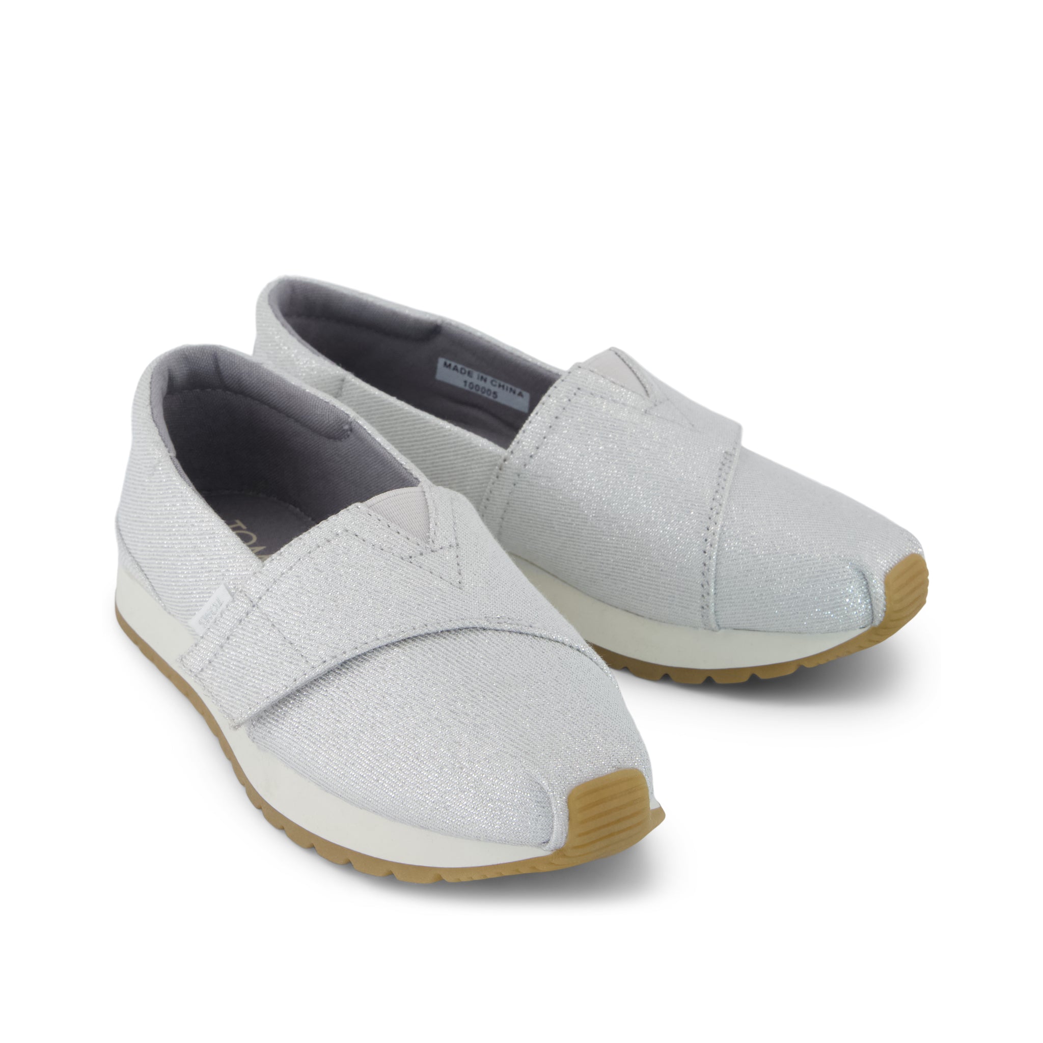 Resident Plus Kids Sneaker Silver Metallic Twill