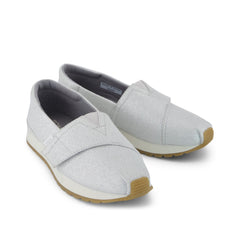 Resident Plus Kids Sneaker Silver Metallic Twill