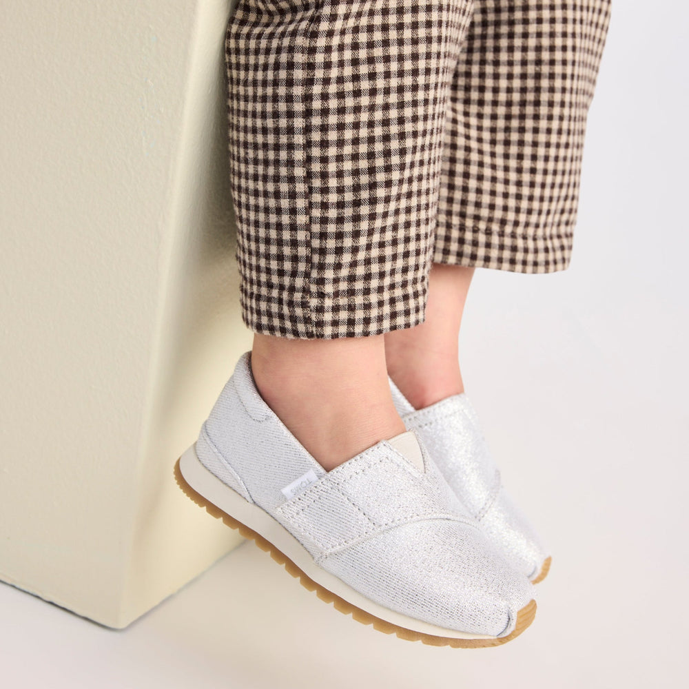 Resident Plus Toddler Sneaker Silver Metallic Twill