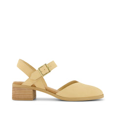 Jaclyn Heel Light Caramel Nubuck Leather