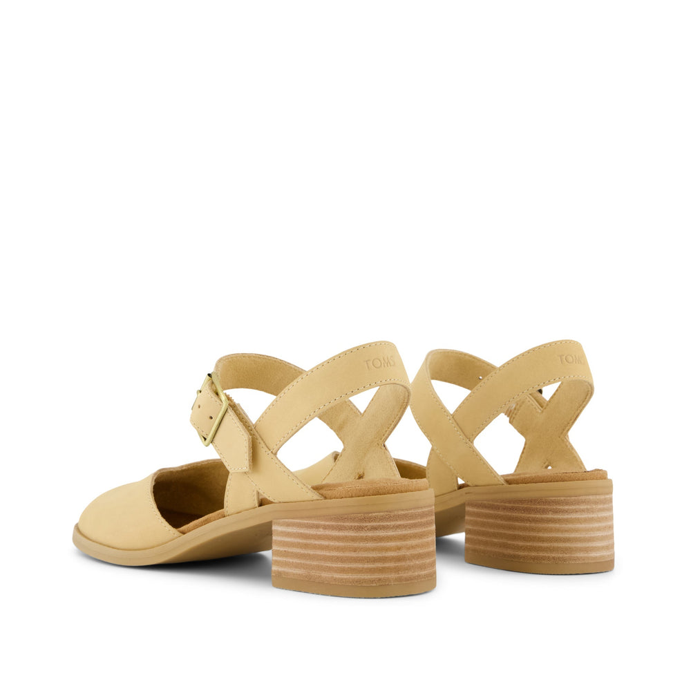 Jaclyn Heel Light Caramel Nubuck Leather