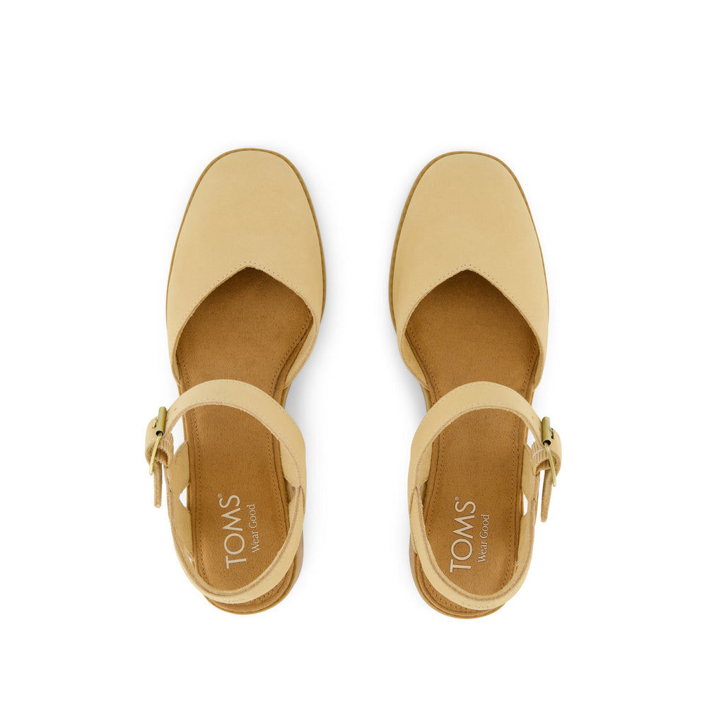Jaclyn Heel Light Caramel Nubuck Leather